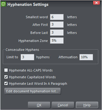 turn off auto hyphenation in word